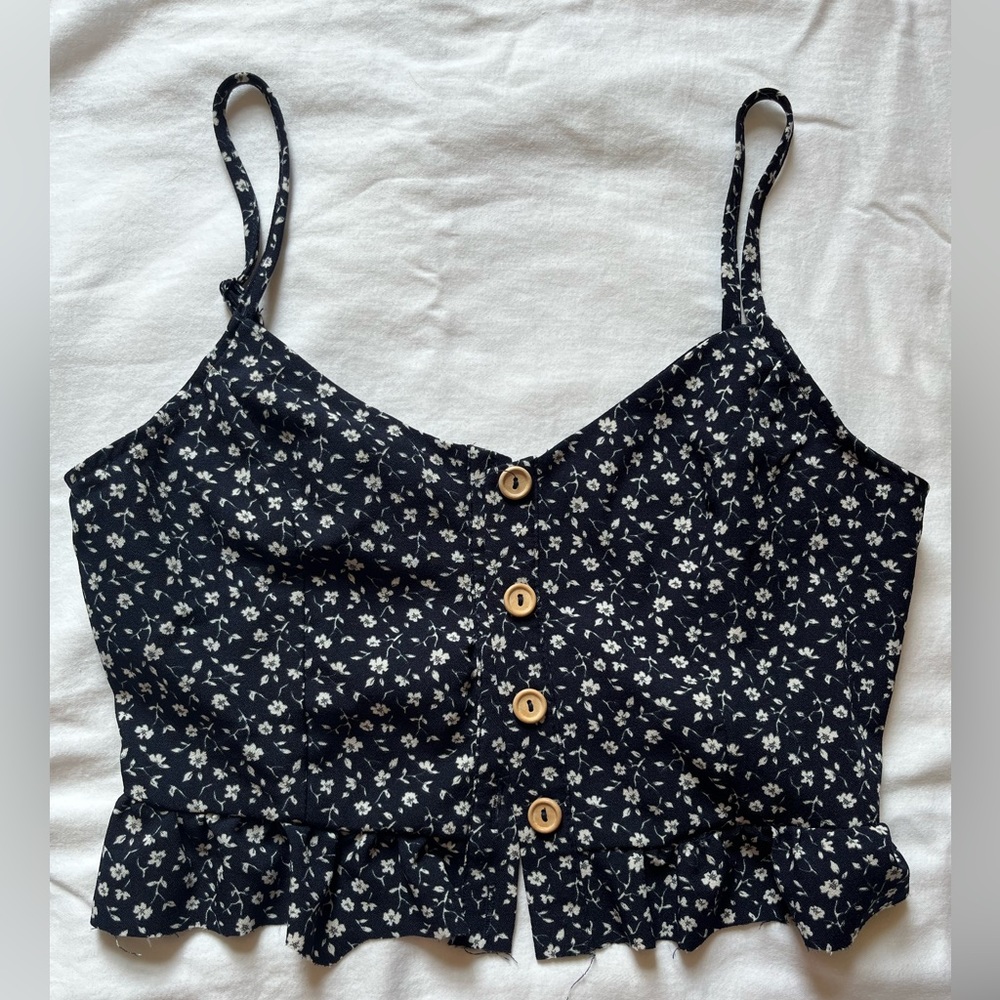 Shein Floral Crop Tank Top